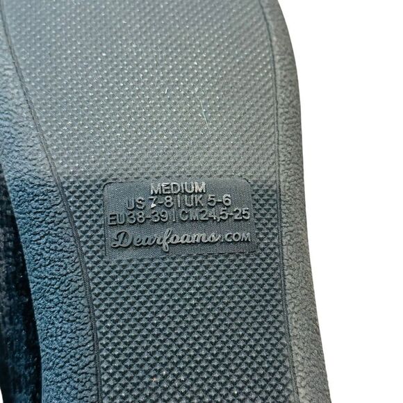 10/$25🦋 Dearfoams Black Open Back Slippers - Size Medium (7-8) - Picture 8 of 12
